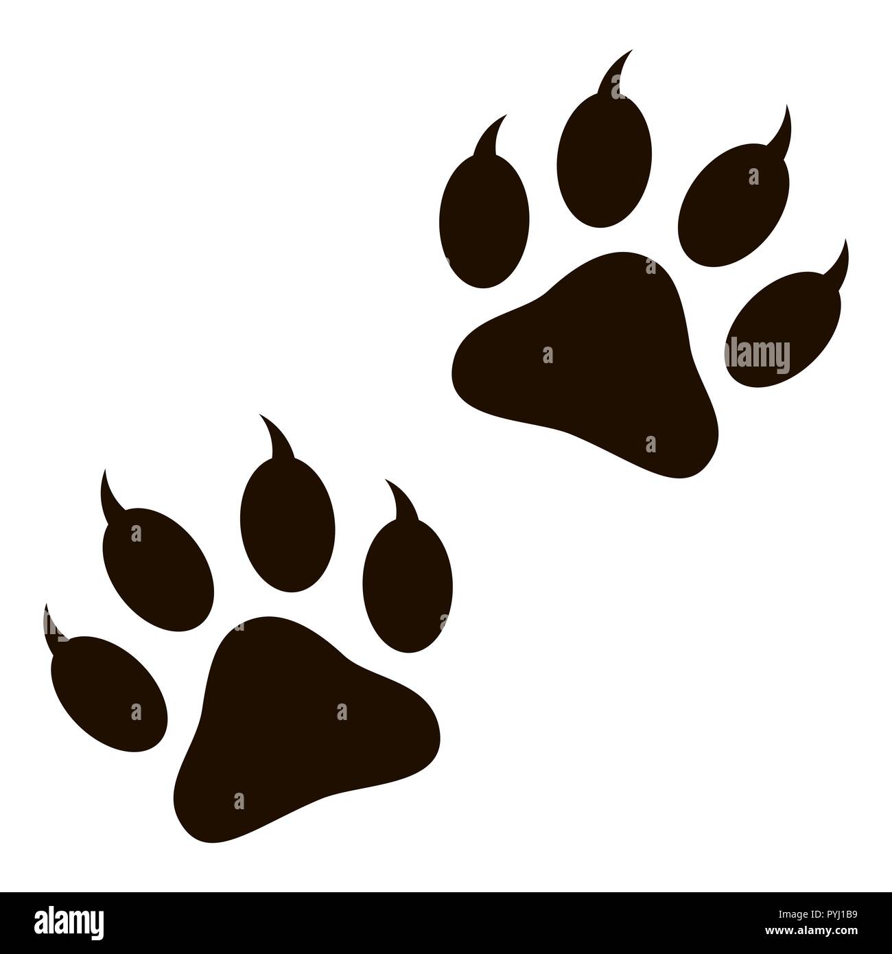 paw sign icon. dog pet steps Stock Vector Image & Art - Alamy