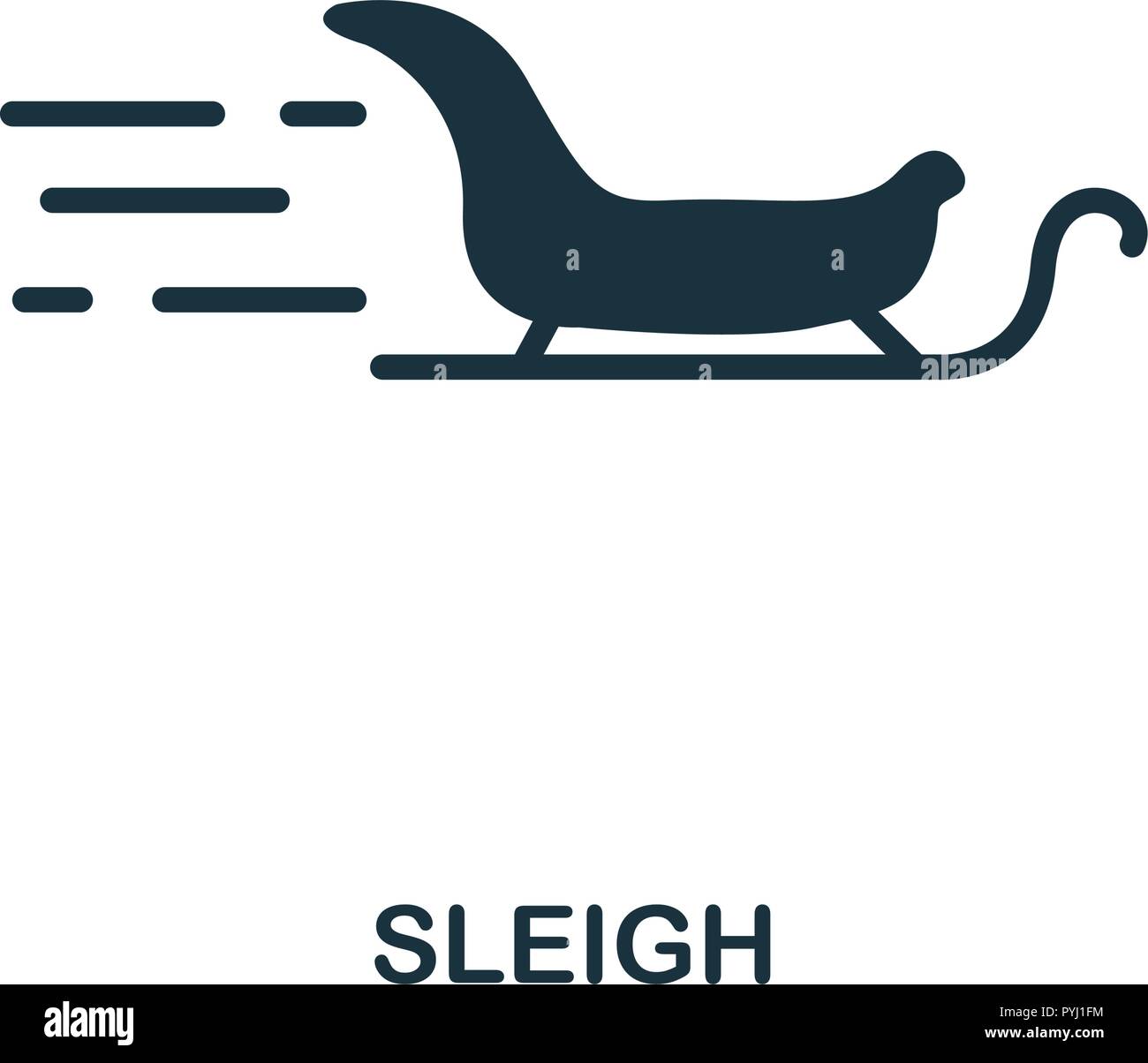 Sleigh icon. Premium style design from christmas collection. UX and UI ...