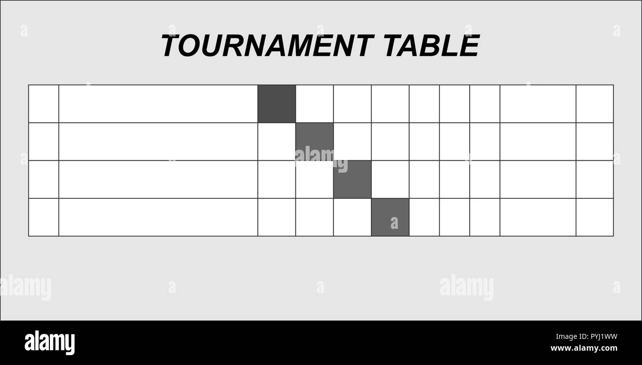 Summary table football championship Royalty Free Vector