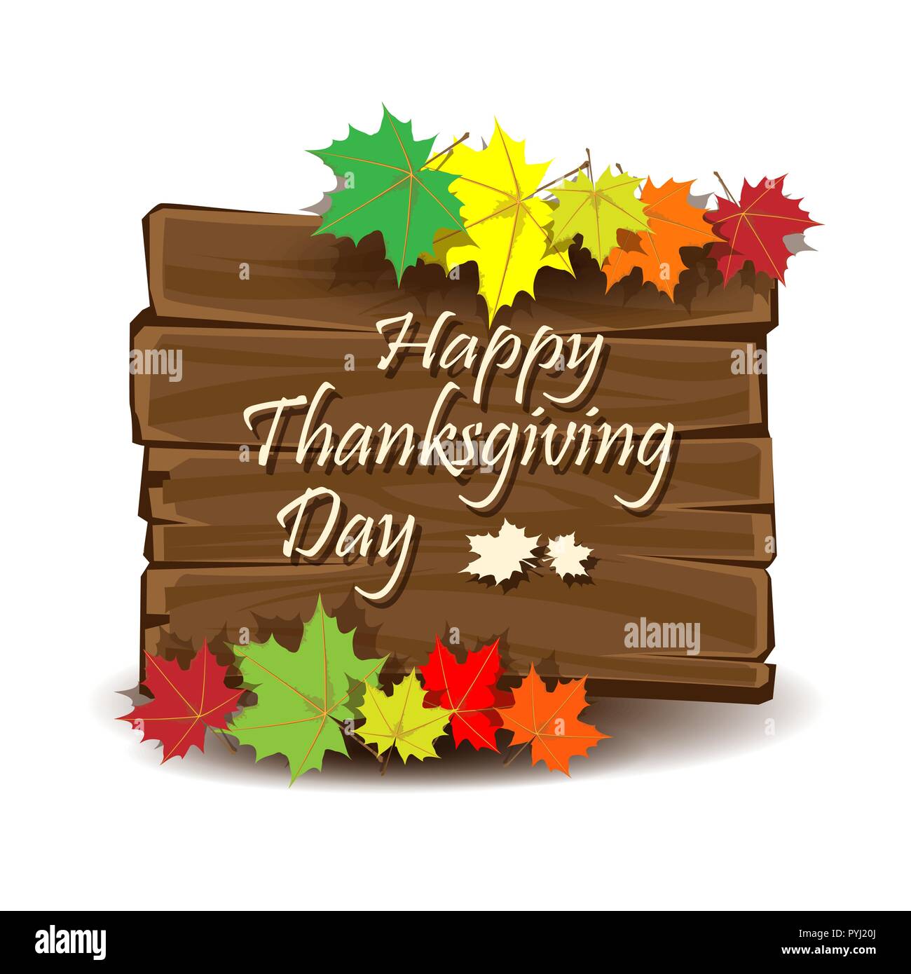 Happy Thanksgiving day colorful background. Vector illustration Stock Vector