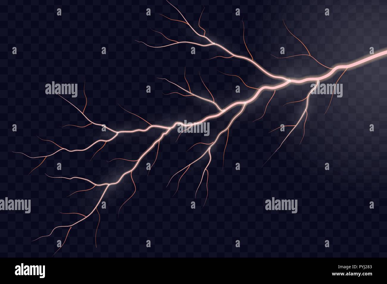 Lightning flash strike transparent background hi-res stock photography ...