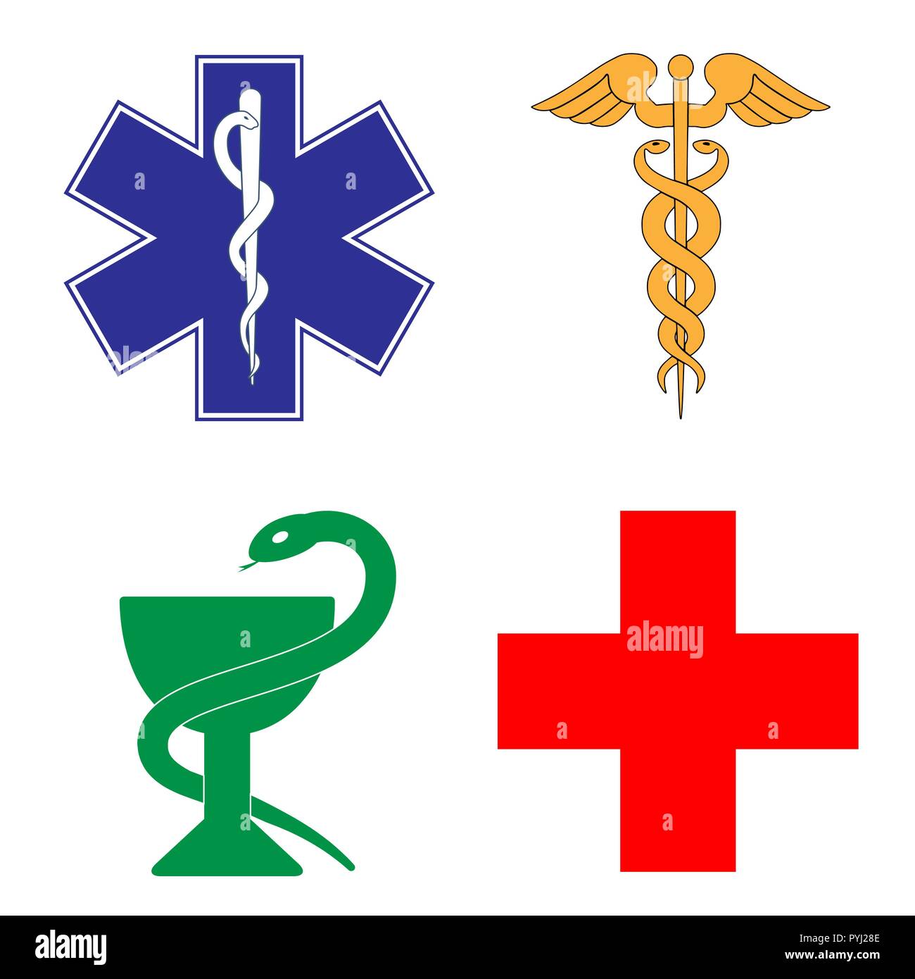 Medical symbol of the Emergency Star of Life Stock Vector Image & Art