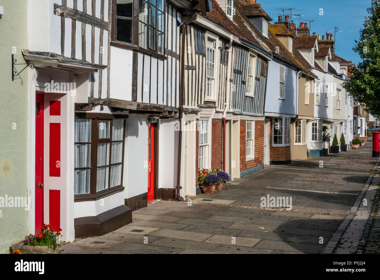 Medieval Houses, Abbey Street,Faversham,Kent,England Stock Photo Alamy