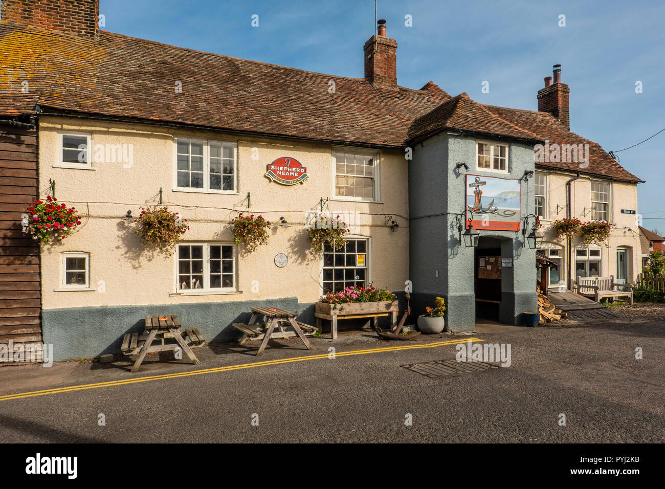 The Anchor,Pun,Restaurant,Abbey Road,Faversham,Kent,England Stock Photo