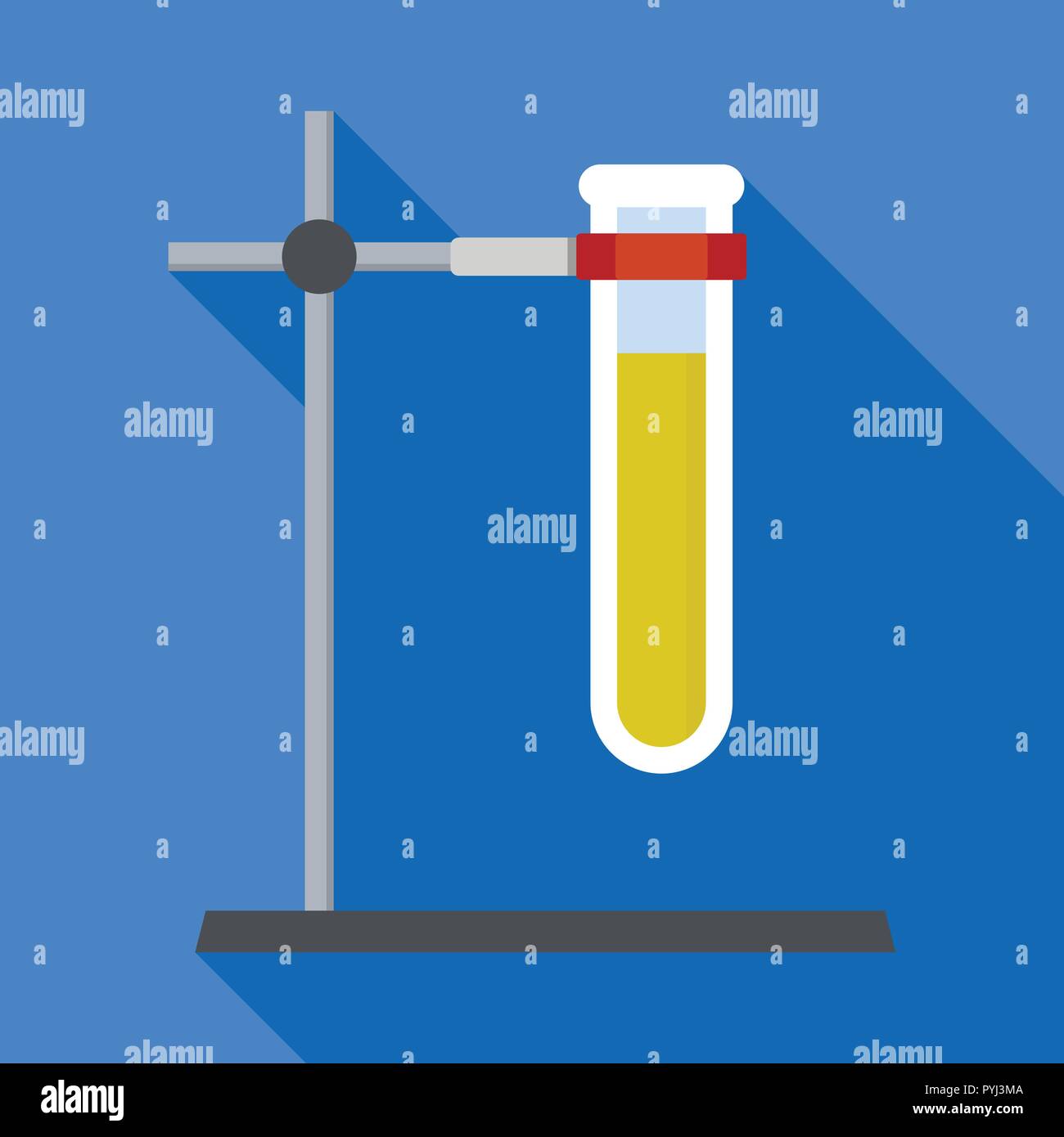 Hanger test tube icon, flat style Stock Vector