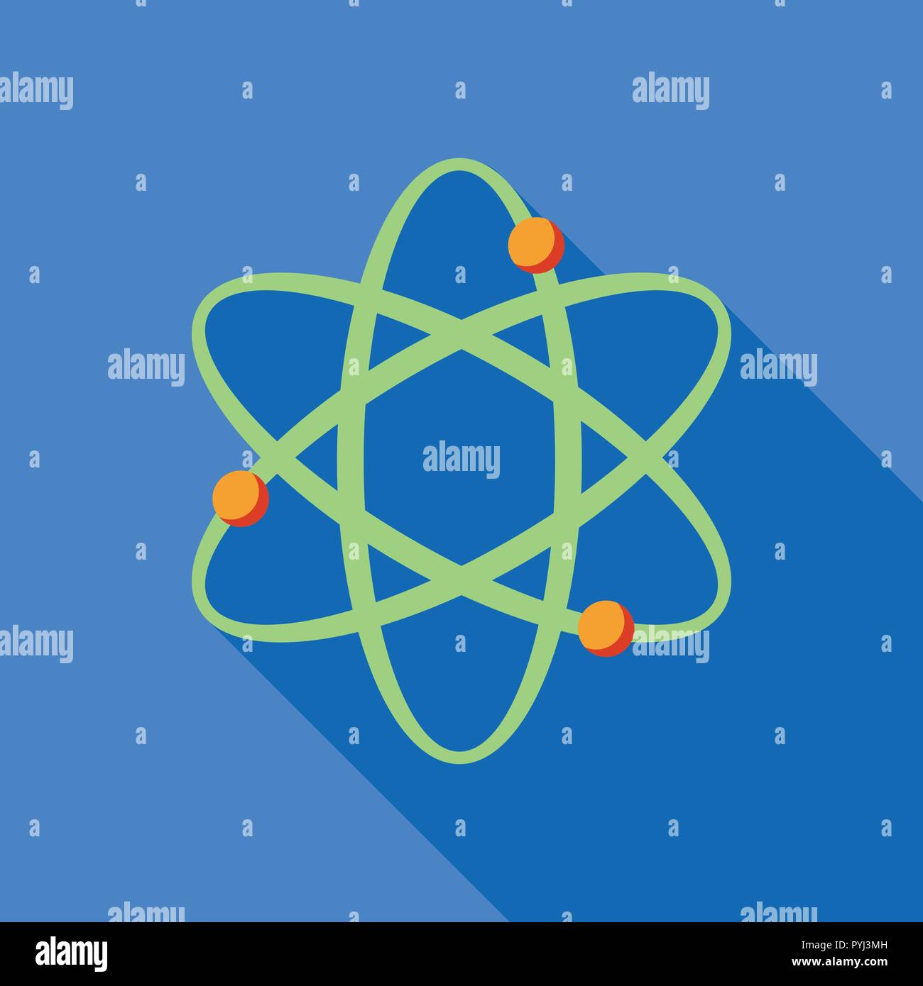 Atom icon, flat style Stock Vector Image & Art - Alamy