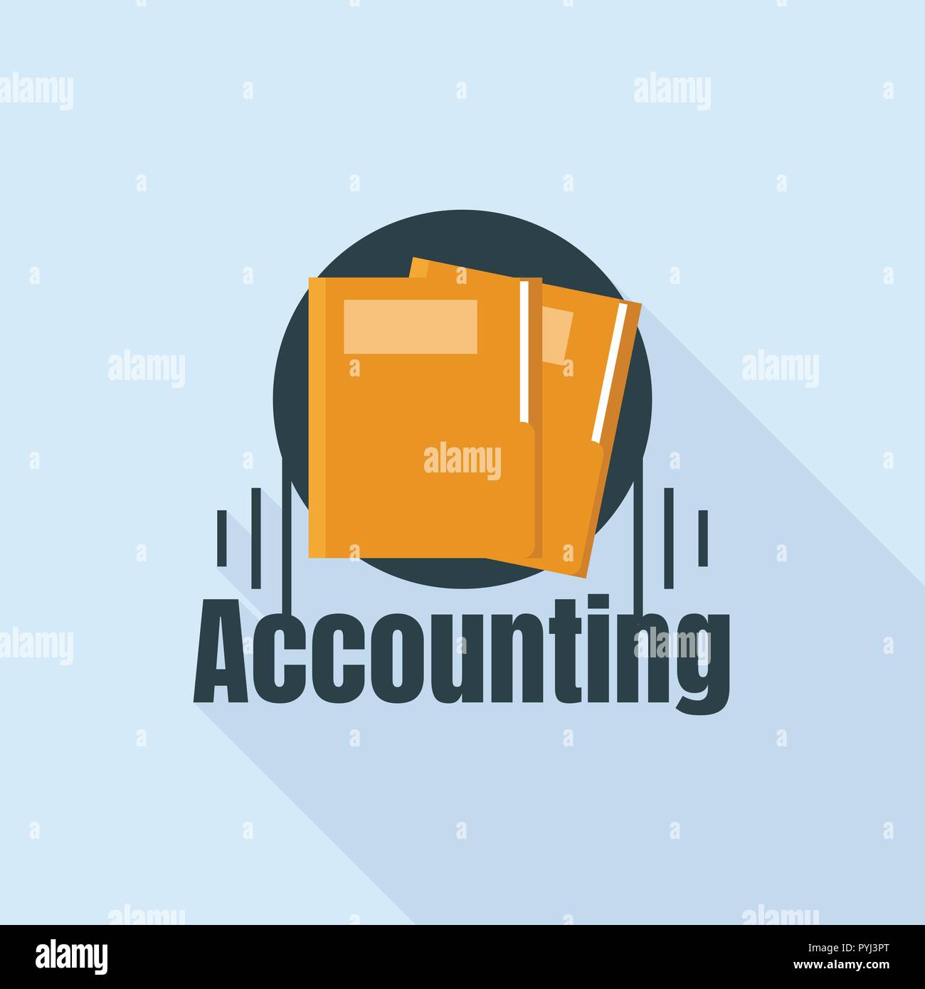 Accounting folder logo, flat style Stock Vector Image & Art - Alamy