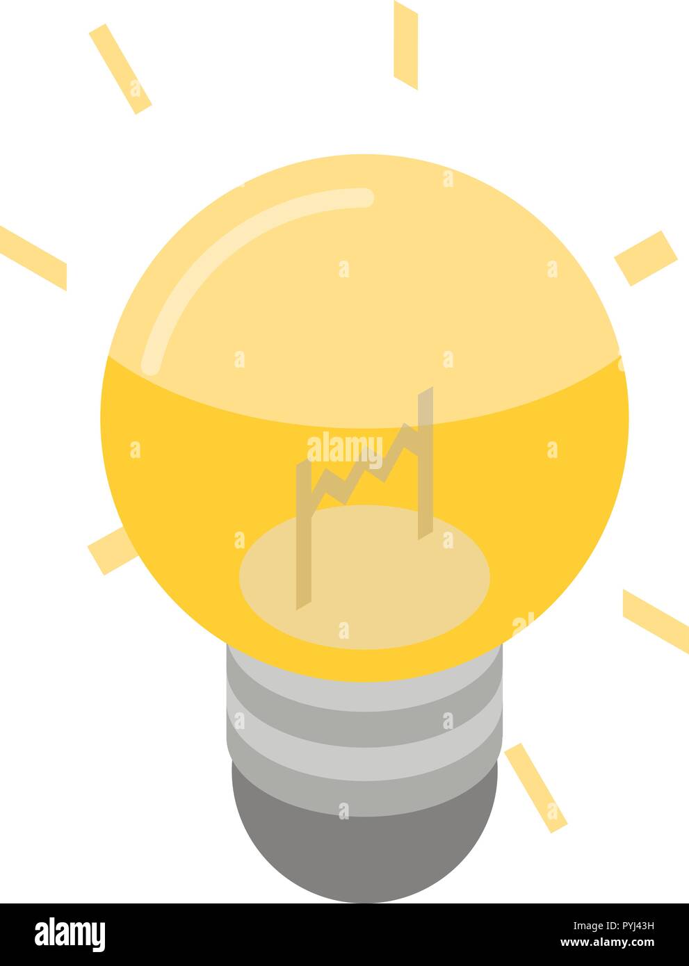 Light bulb idea icon, isometric style Stock Vector Image & Art - Alamy