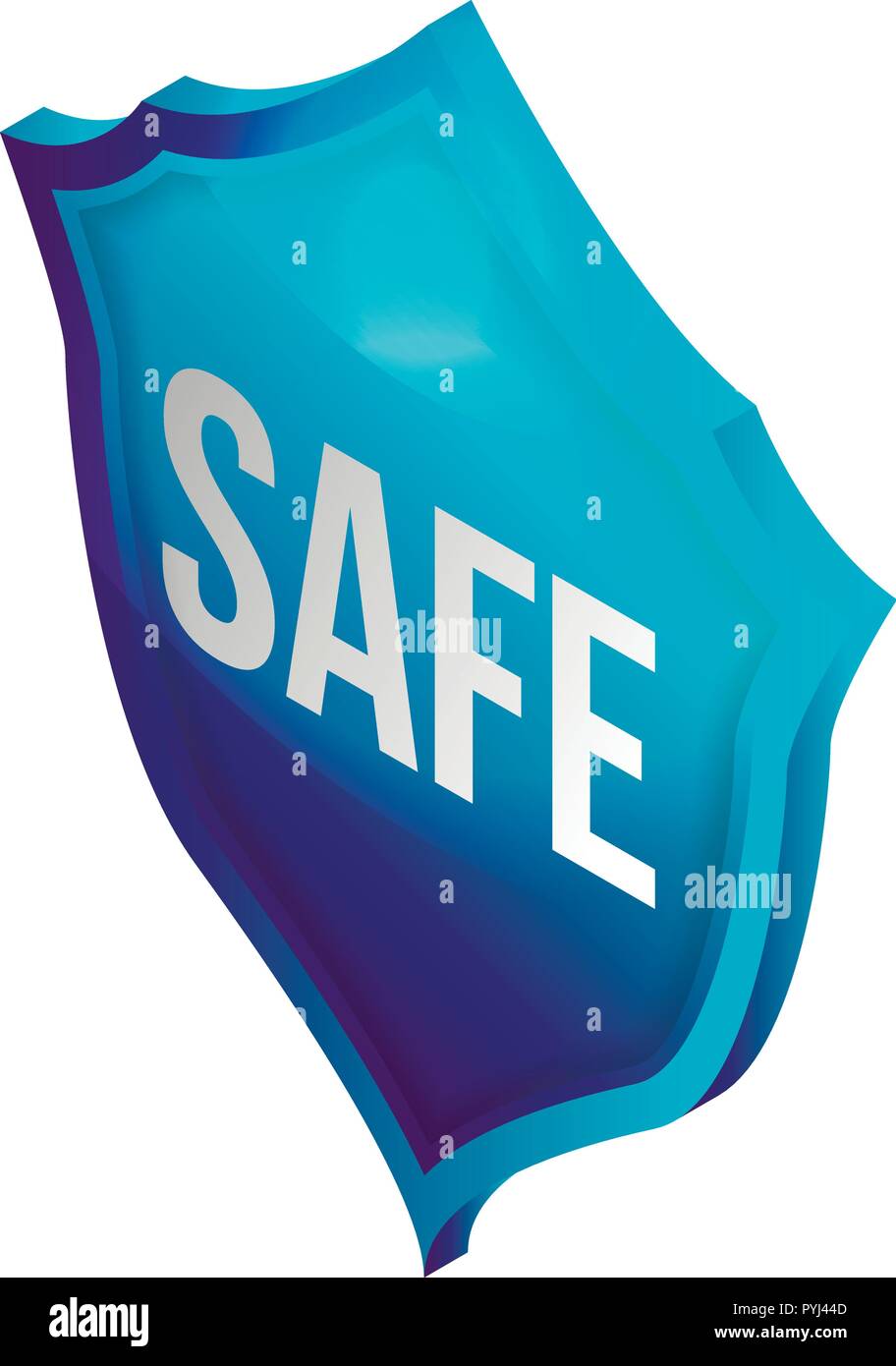 Safe shield icon, isometric style Stock Vector