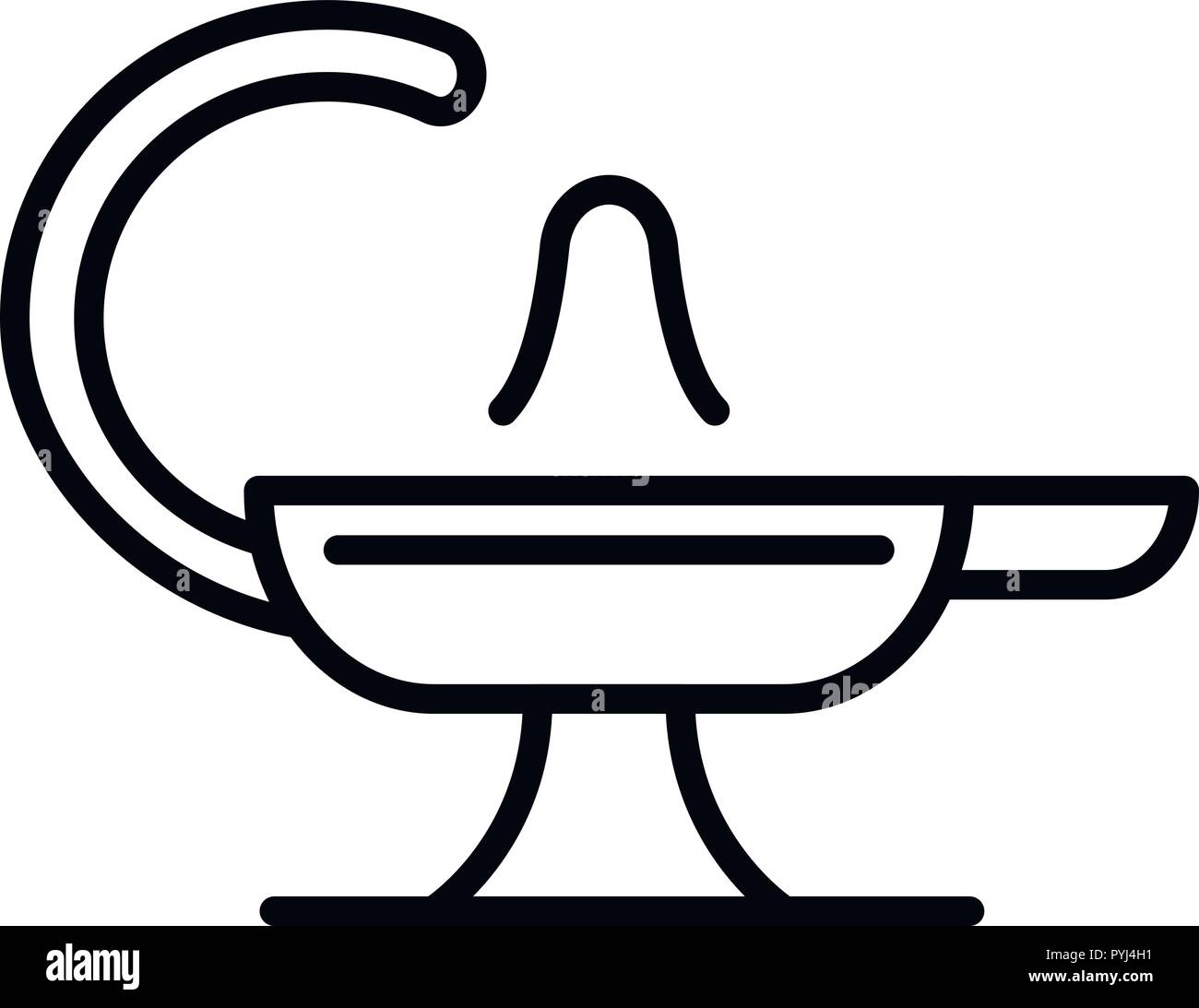 magic-lamp-icon-outline-style-stock-vector-image-art-alamy