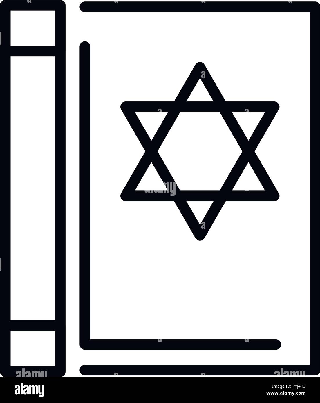 Torah book icon outline Stock Vector Images - Alamy