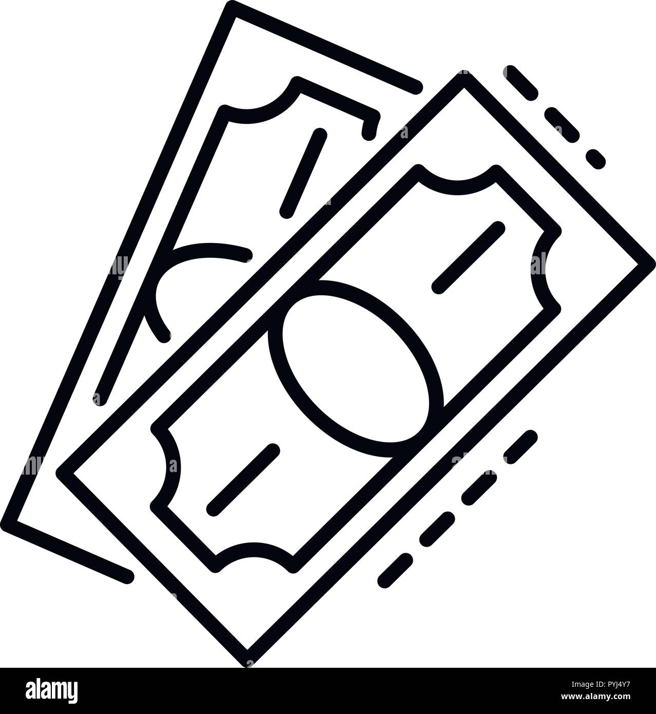 Dollar bill paper icon, outline style Stock Vector Image & Art - Alamy