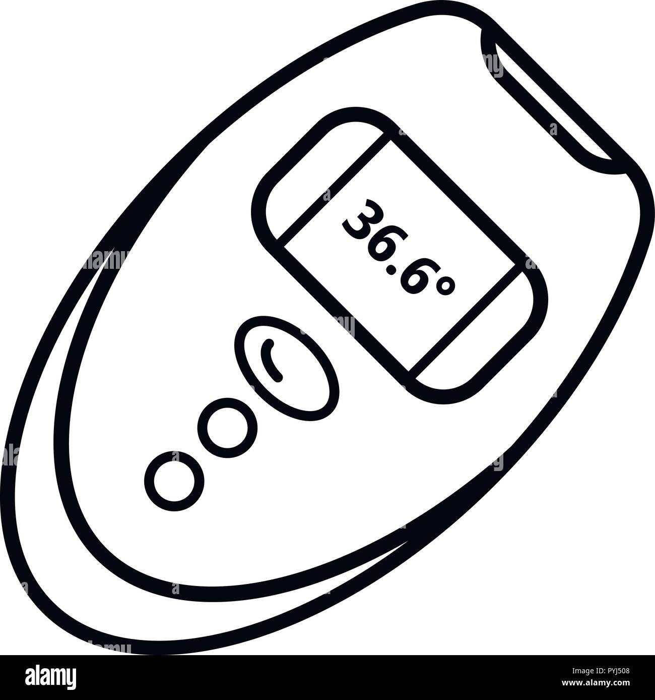 Digital thermometer icon, outline style Stock Vector Image & Art - Alamy