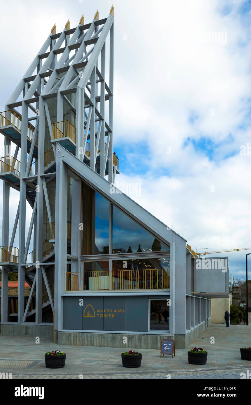 The Auckland Tower part of the Auckland regeneration project houses a museum and provides high level observation platforms to view work in progress Stock Photo