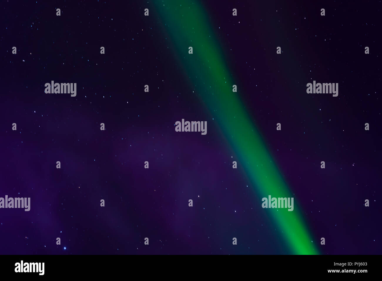 Aurora borealis, northern lights in the night sky with stars Stock ...