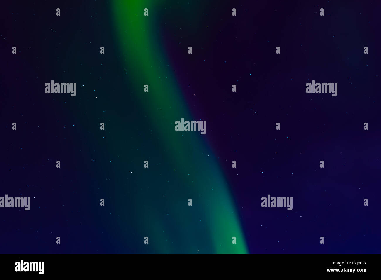 Aurora borealis, bright northern lights in the night sky with stars ...