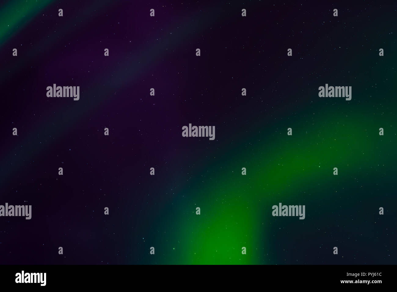 Aurora borealis, bright northern lights in the night sky with ...