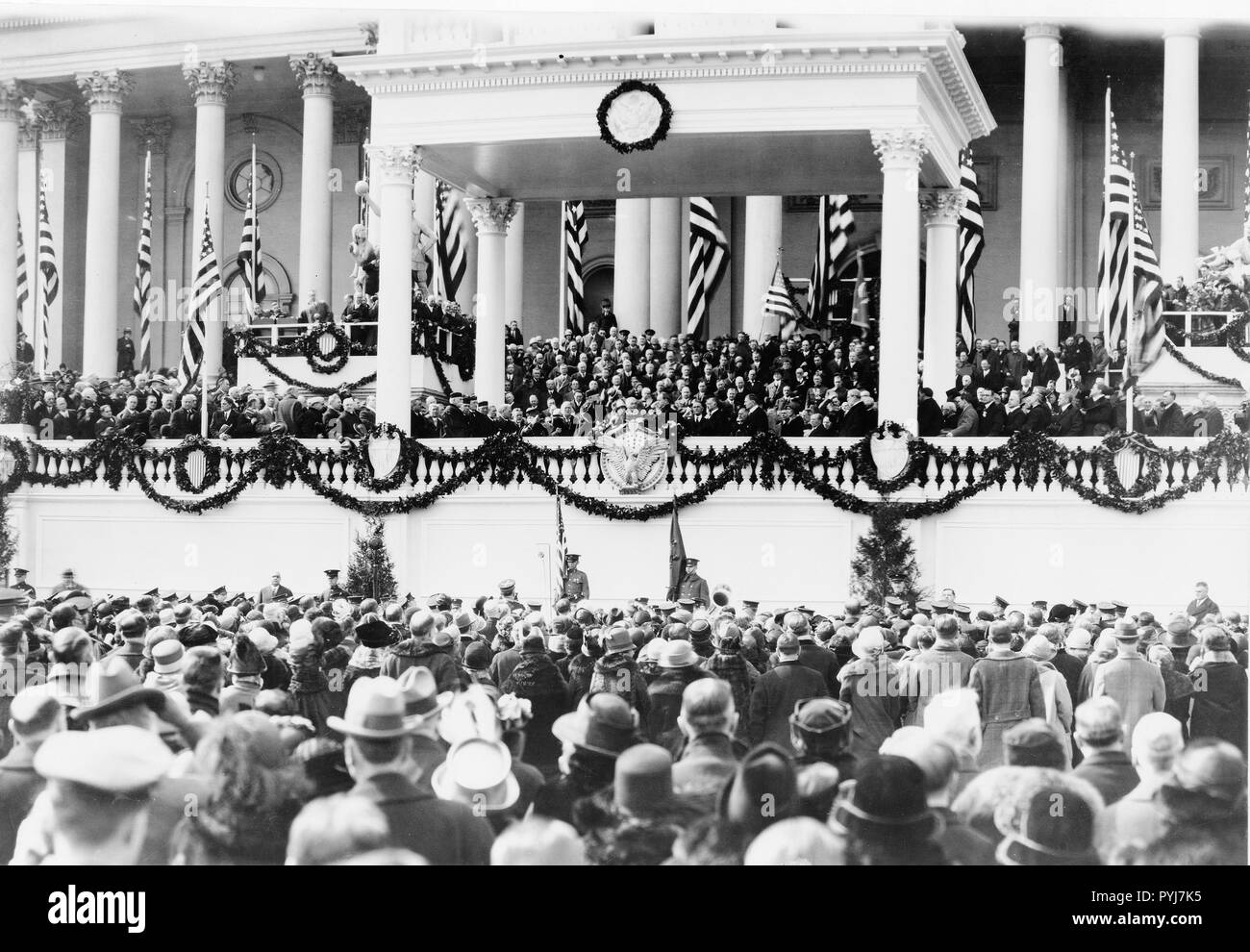Chief Justice William H. Taft administering the oath of office to ...