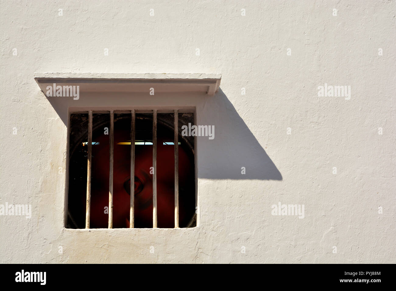 Old rusty air conditioner. wall background Stock Photo