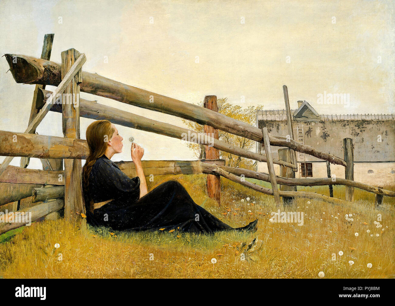 Laurits Andersen Ring, In the Month of June 1899 Oil on canvas, National Gallery of Norway, Oslo, Norway. Stock Photo