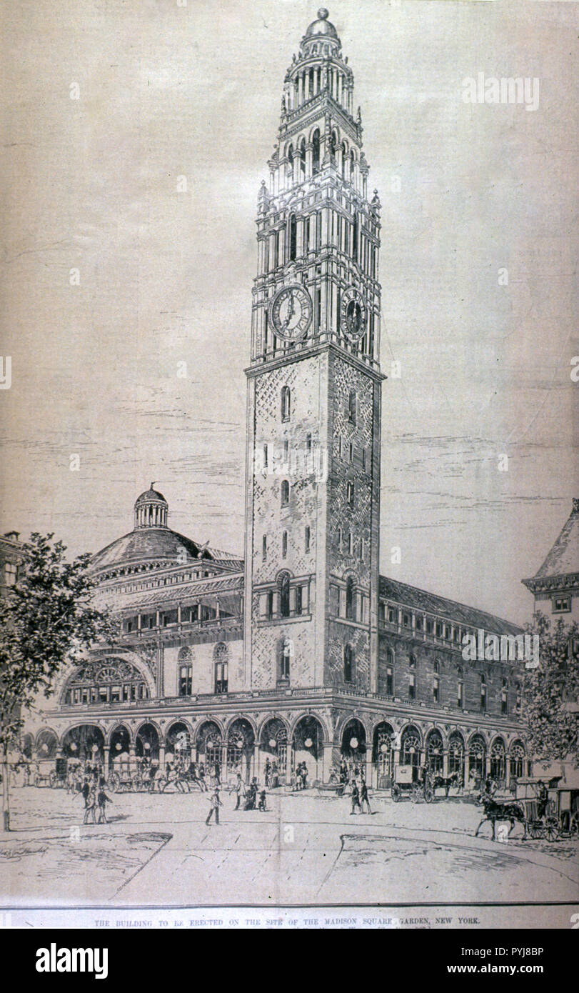 The Second Madison Square Garden Ca 1890s Stock Photo 223521866