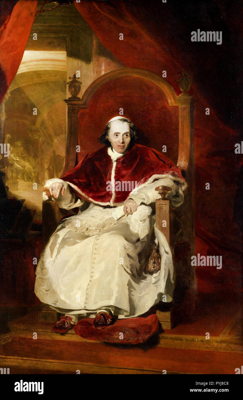 Thomas Lawrence, Pope Pius VII, 1819 Oil on canvas, Royal Collection of the United Kingdom. Stock Photo