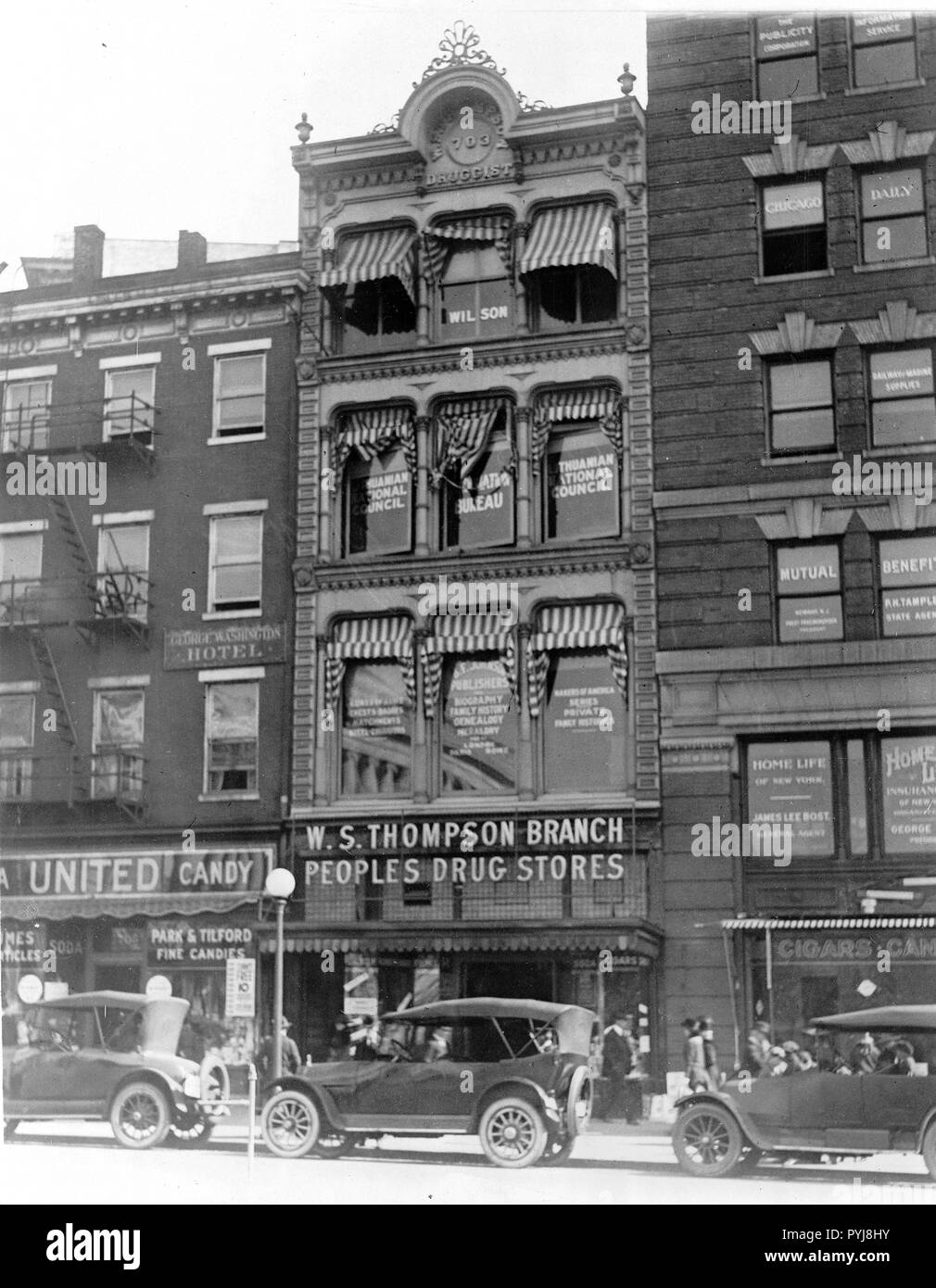 Exterior of People's Drug Store, W.S. Thompson Branch, 15th and New ...