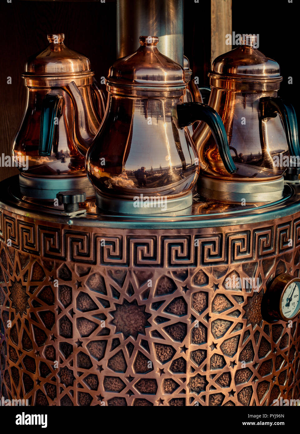 Turkish tea pot made in a traditional style Stock Photo Alamy