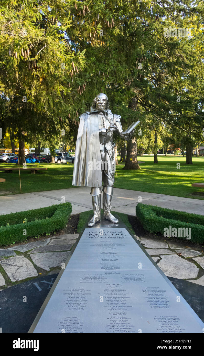 Shakespeare Statue Stratford High Resolution Stock Photography and