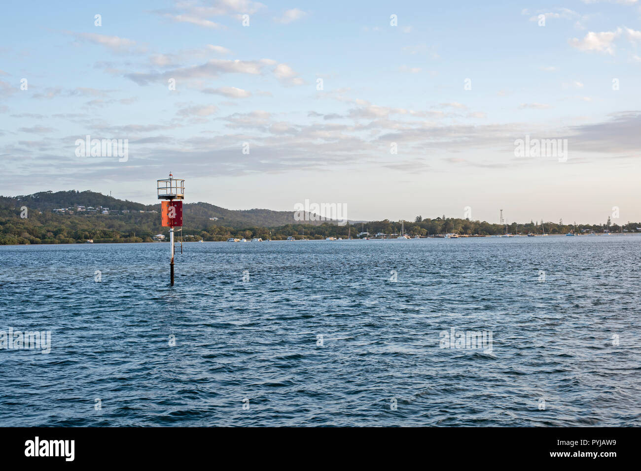 Navigation marker, Moreton Bay, Queensland, Australia Stock Photo Alamy