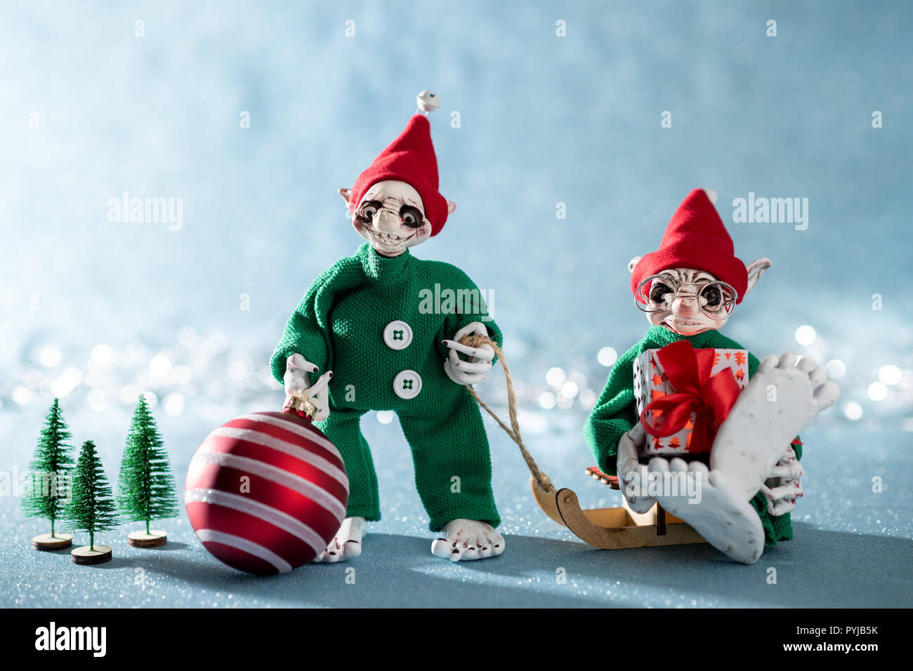 Cute Christmas Elves Working