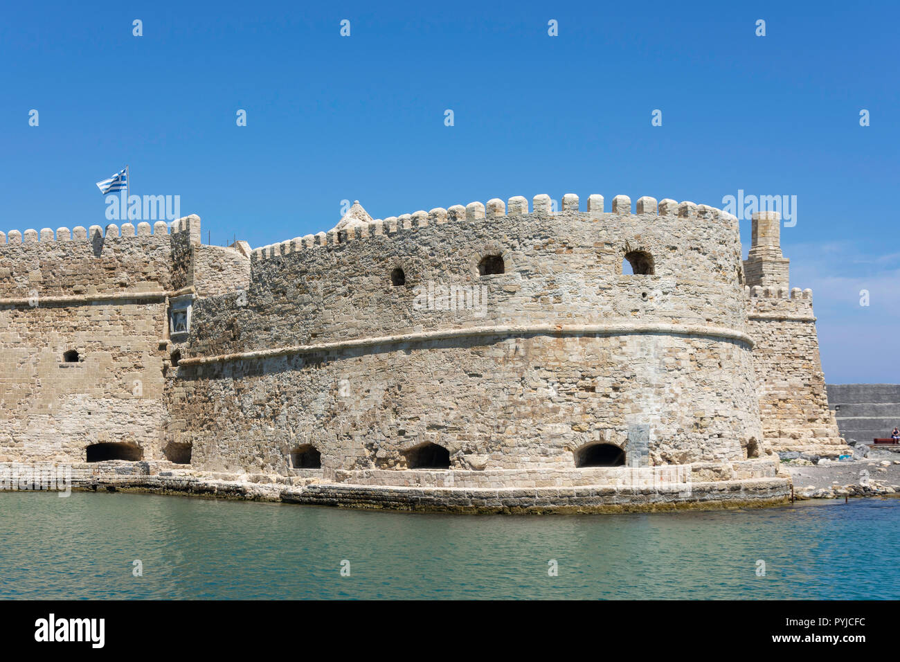 Venetian Castle (Castello a Mare), Heraklion (Irakleio), Irakleio Region, Crete (Kriti), Greece Stock Photo