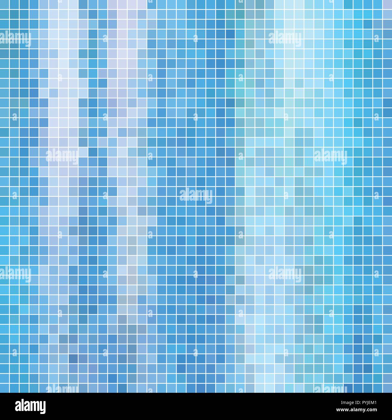 abstract vector square pixel mosaic background - light blue Stock ...