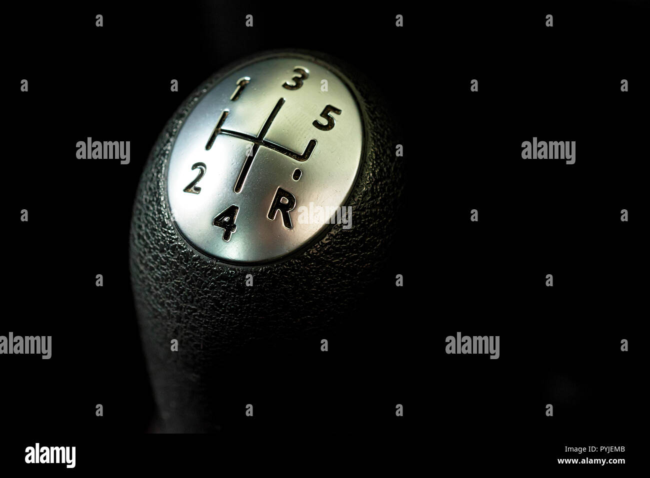 Manual gearbox handle in the modern car Stock Photo Alamy