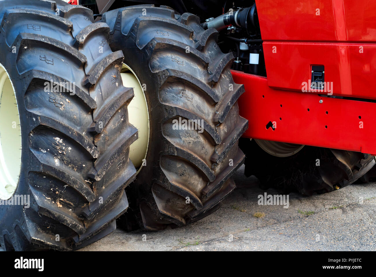 Close up brand new tractor tires at industrial factory Stock Photo Alamy