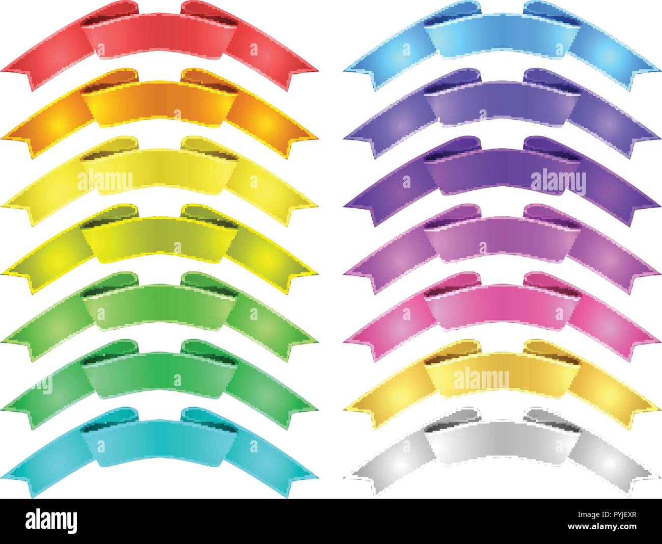 isolated vector colored satin ribbons set Stock Vector Image & Art - Alamy