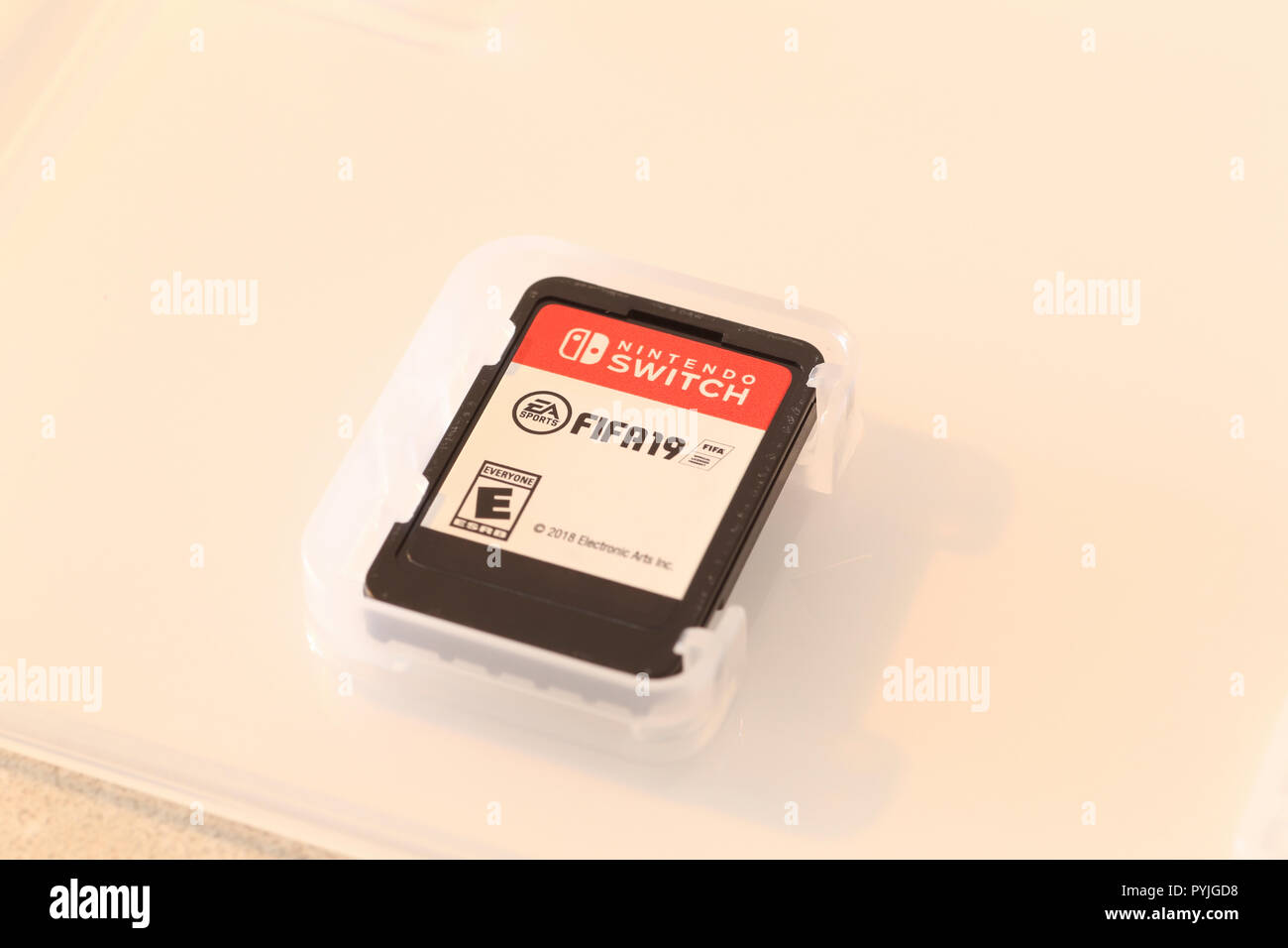 Winnipeg, Manitoba / Canada - September 29, 2018: Detail of a FIFA 19  memory card for Nintendo Switch Stock Photo - Alamy