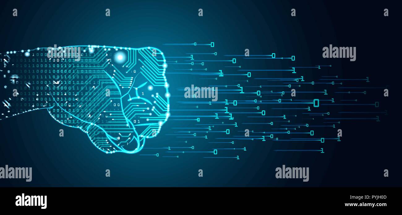 Big Data And Artificial Intelligence Domination Concept Stock Vector ...