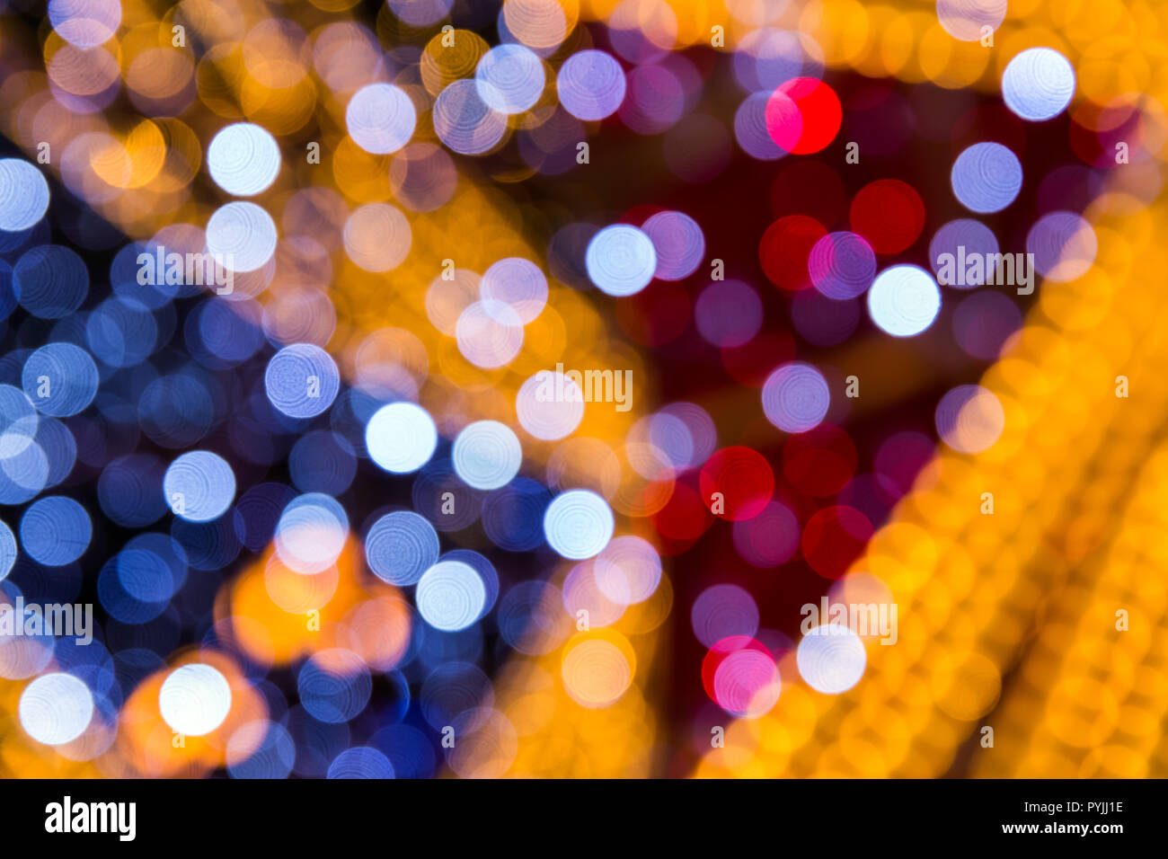 Christmas background with colorful bokeh light effects Stock Photo - Alamy