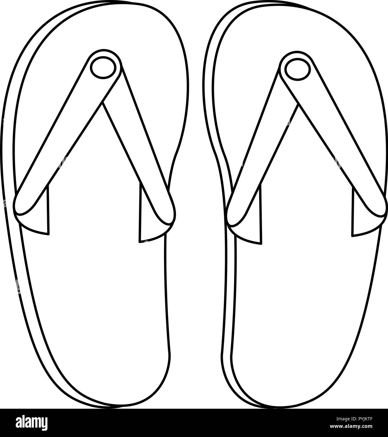 Flip flop sandals cartoon vector illustration graphic design Stock ...