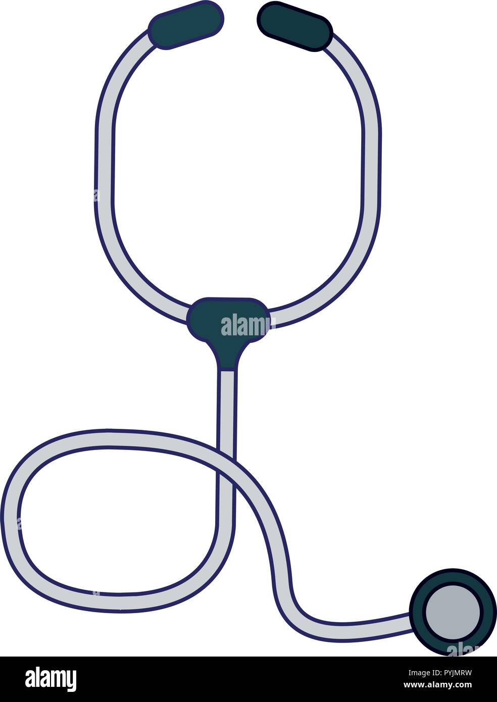 Stethoscope medical symbol vector illustration graphic design Stock