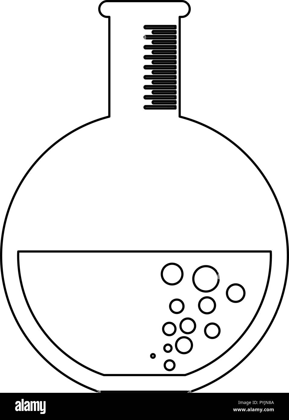 Chemistry flask symbol vector illustration graphic design Stock Vector