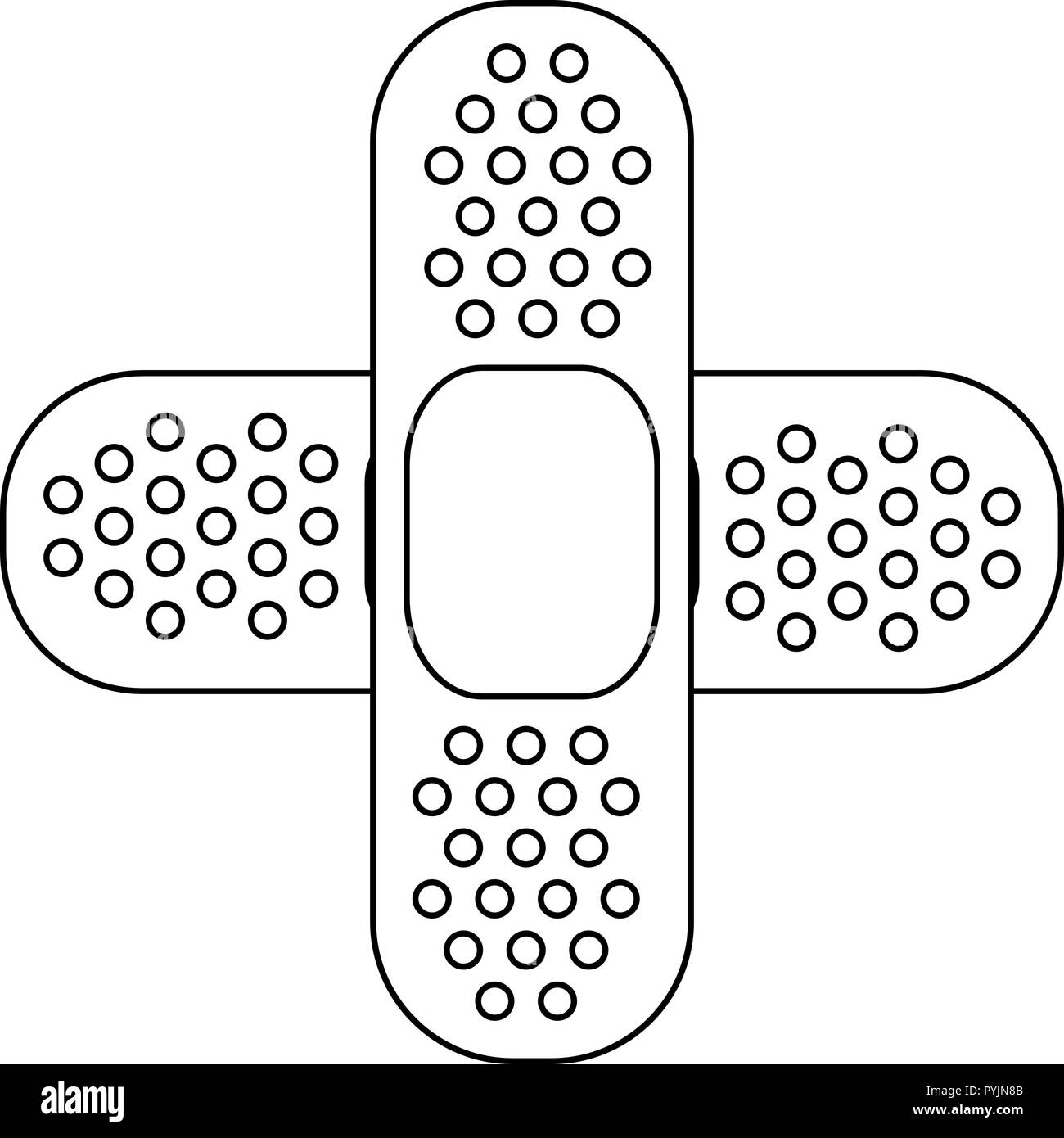 Medical Band aid crossed symbol vector illustration graphic design ...