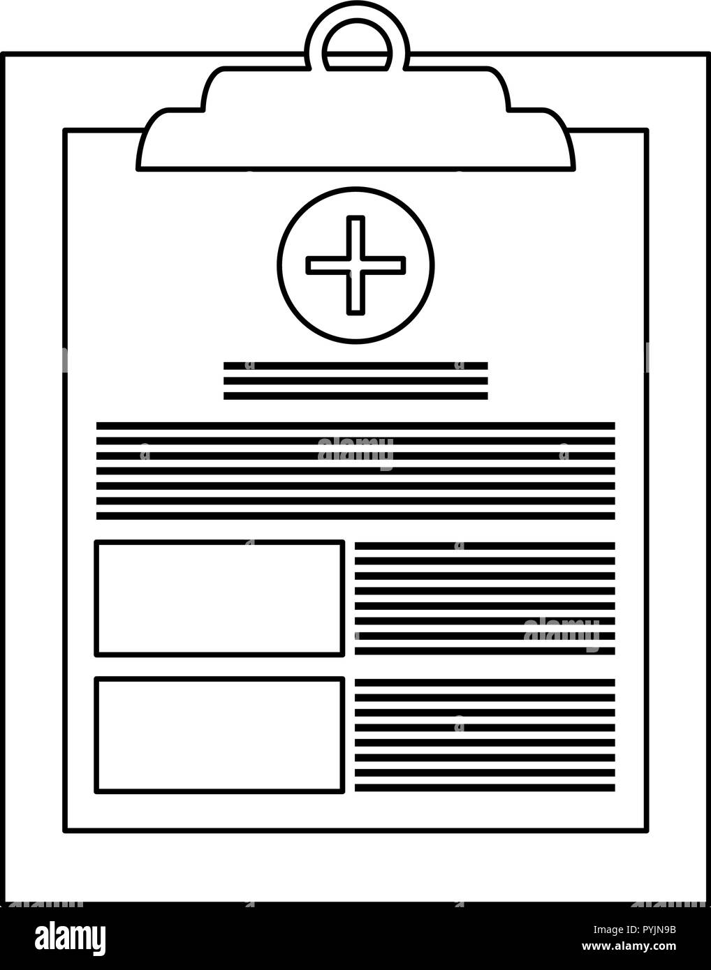 Medical clipboard symbol isolated vector illustration graphic design