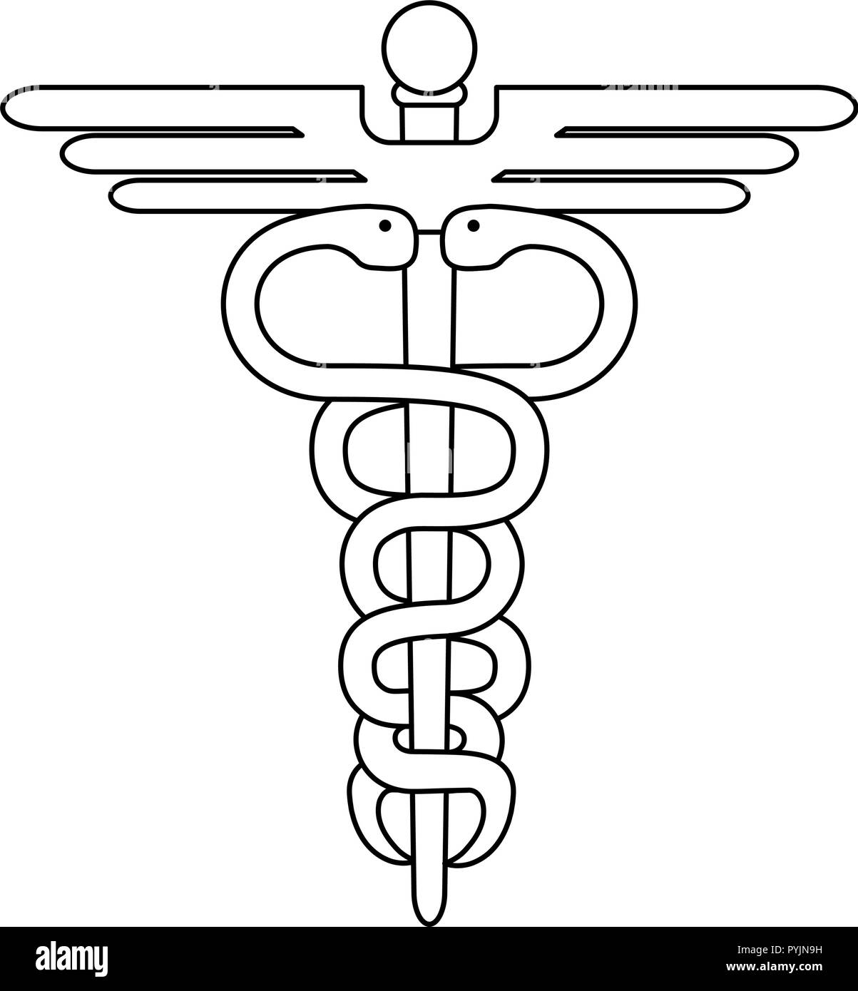 Caduceus medical symbol isolated vector illustration graphic design ...