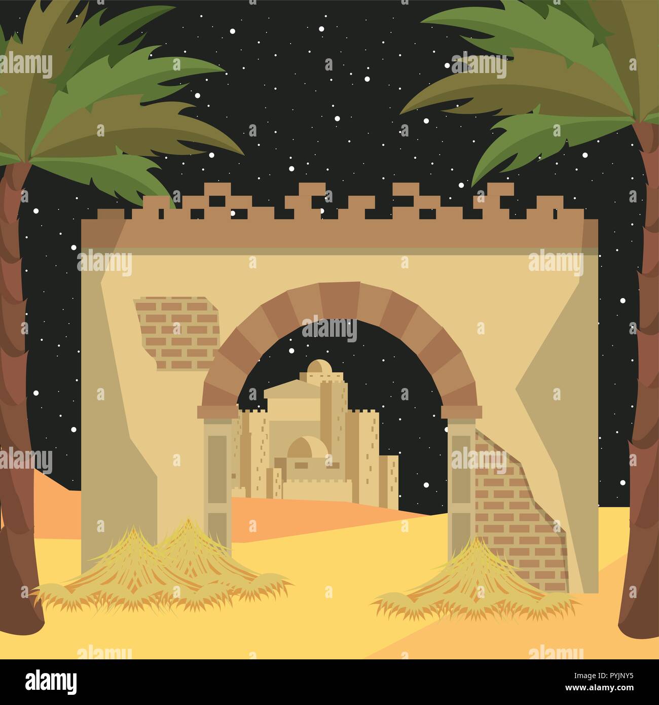 manger traditional scene Stock Vector Image &amp; Art - Alamy