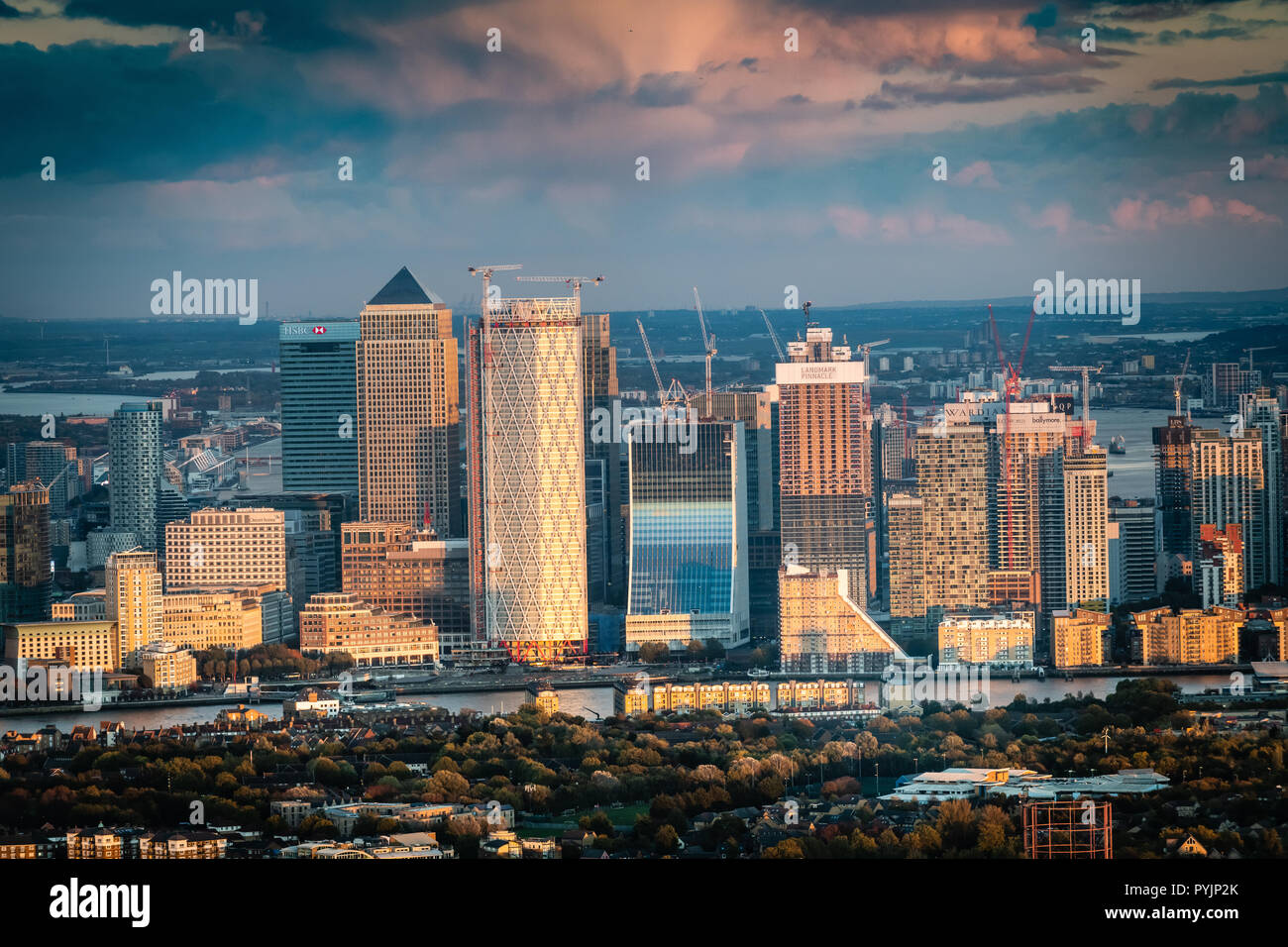 Canary wharf estate aerial hi-res stock photography and images - Alamy