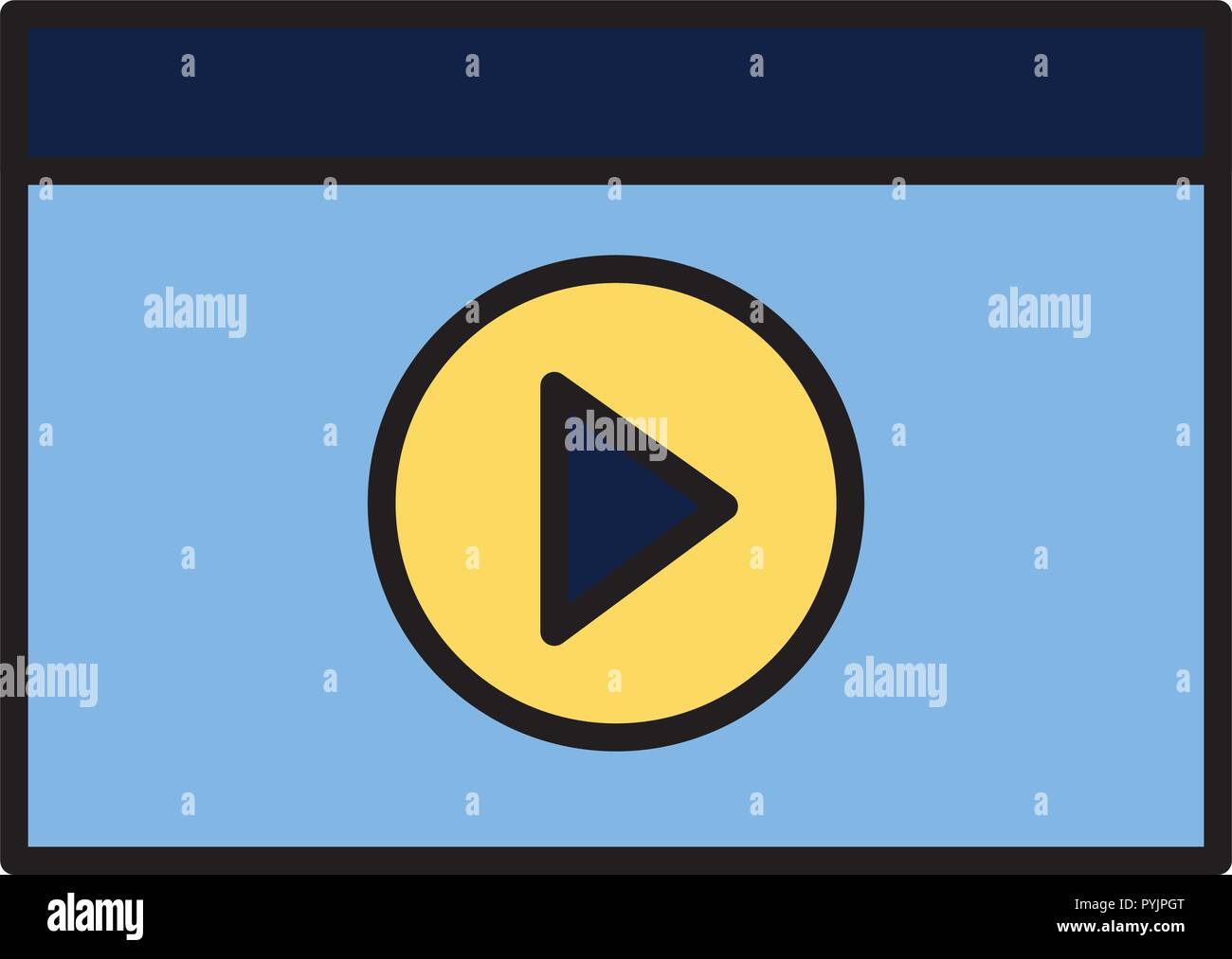 screen video player social media Stock Vector Image & Art - Alamy