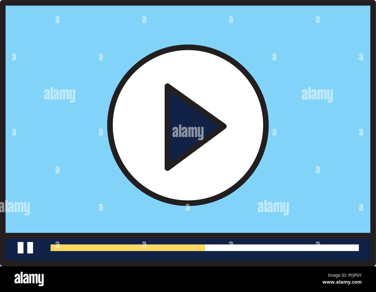 screen video player social media Stock Vector Image & Art - Alamy