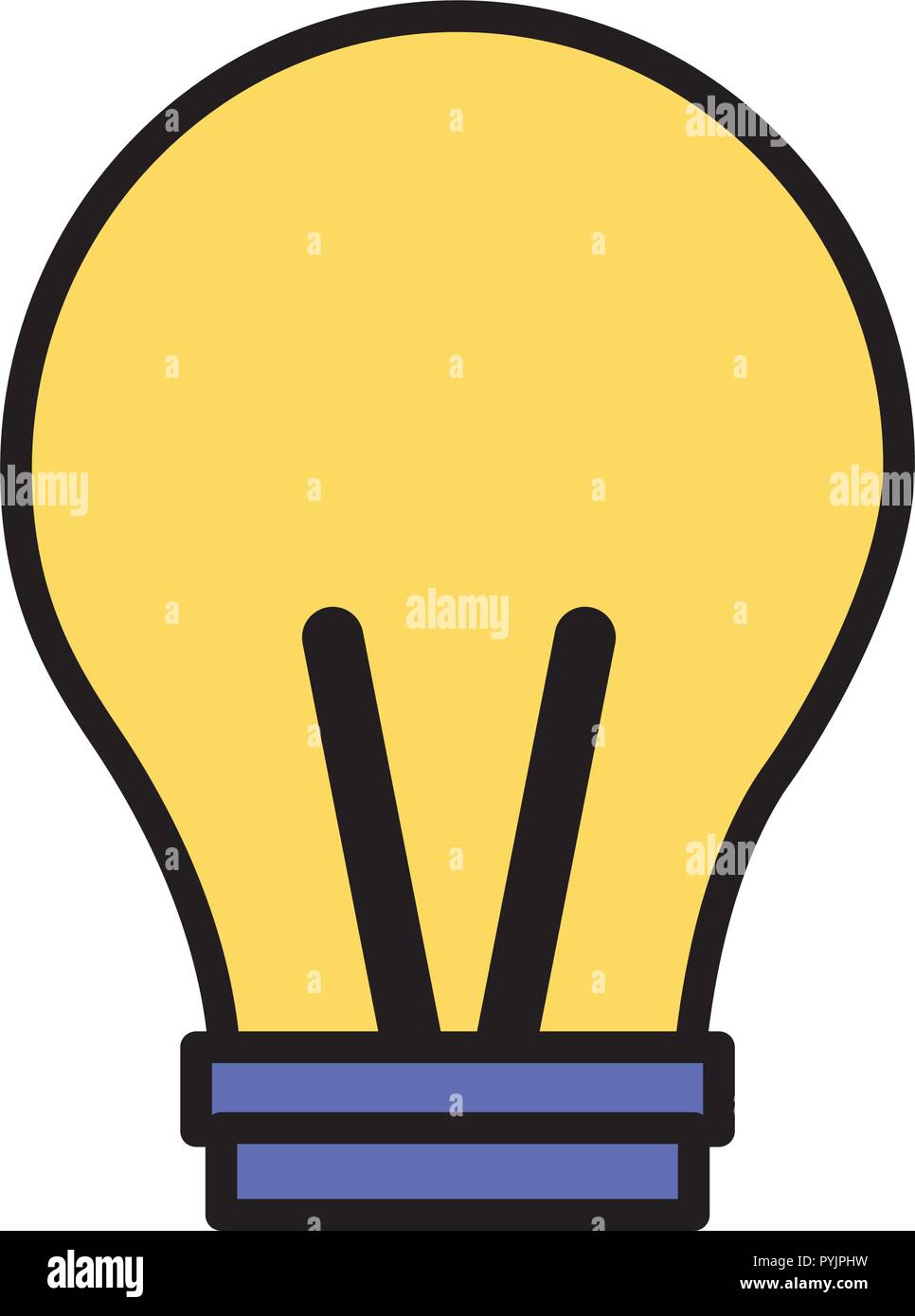 bulb light on white background Stock Vector Image & Art - Alamy